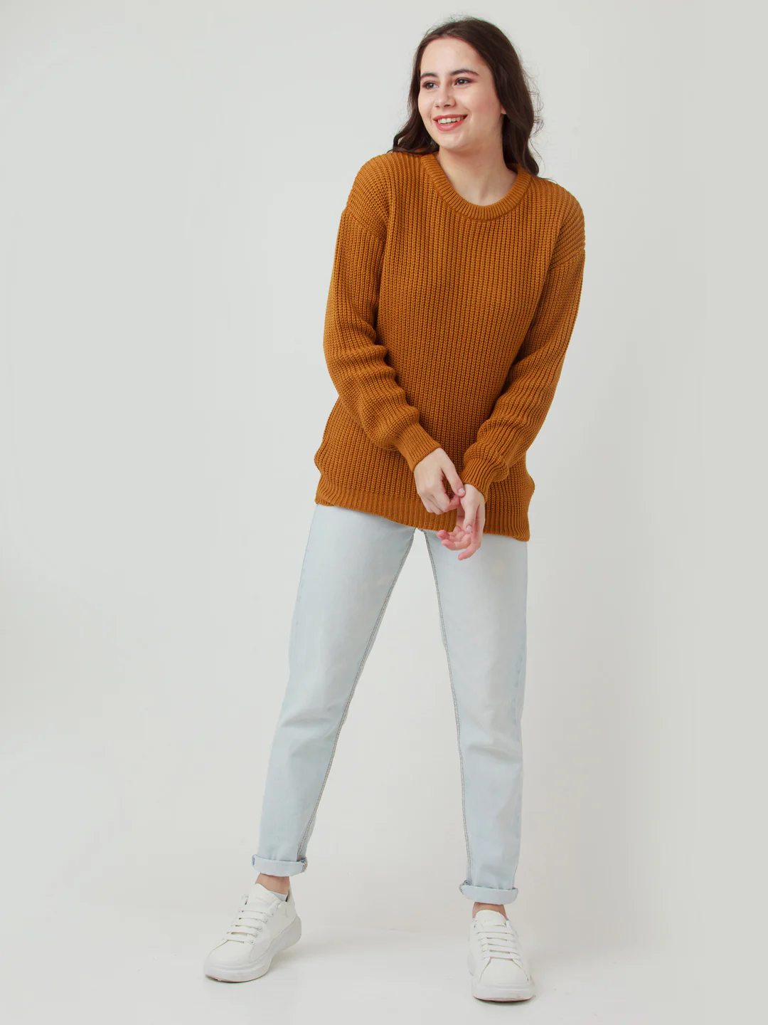 Mustard Solid Sweater