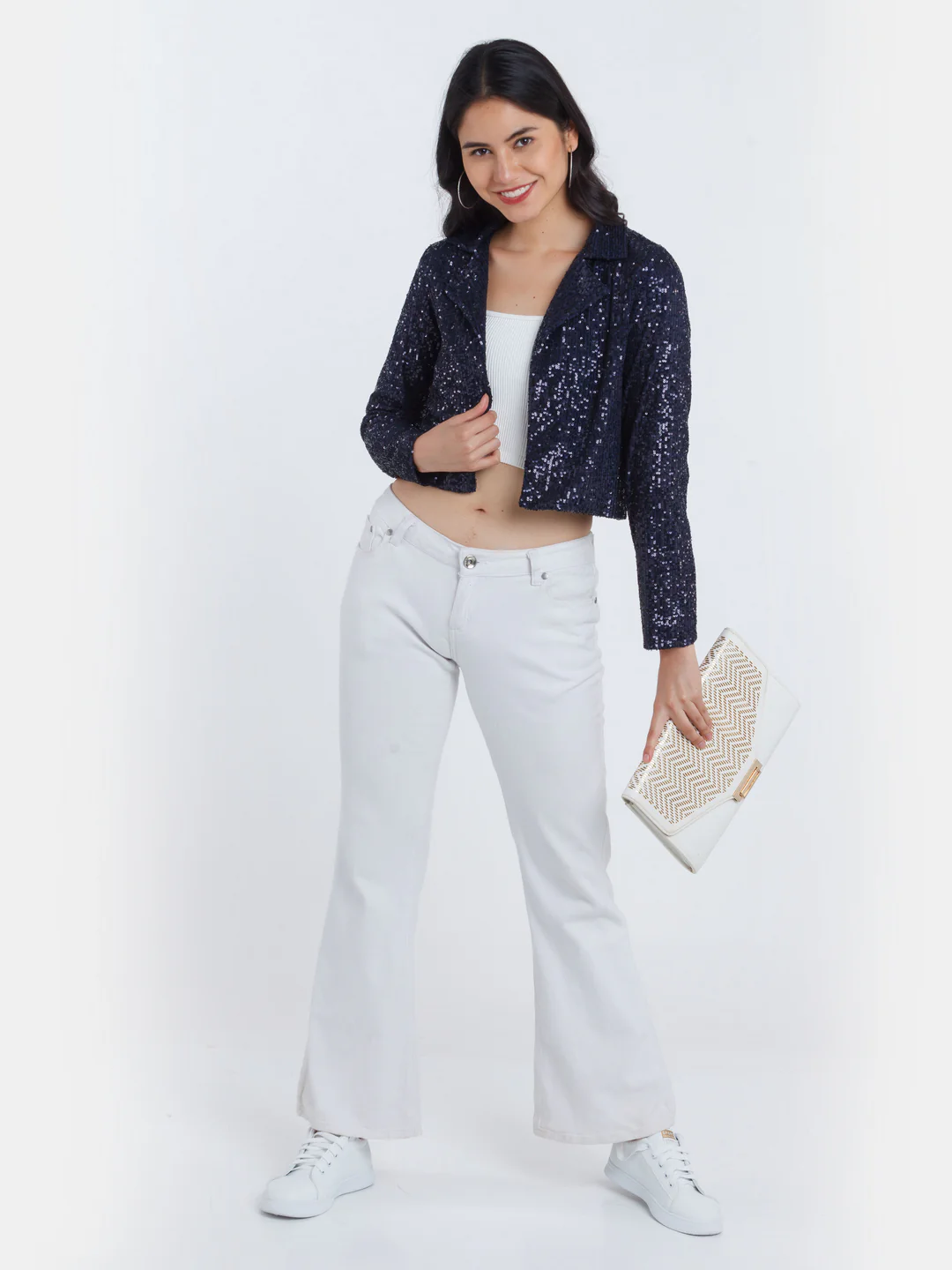 Navy Blue Solid Blazer - Image 5