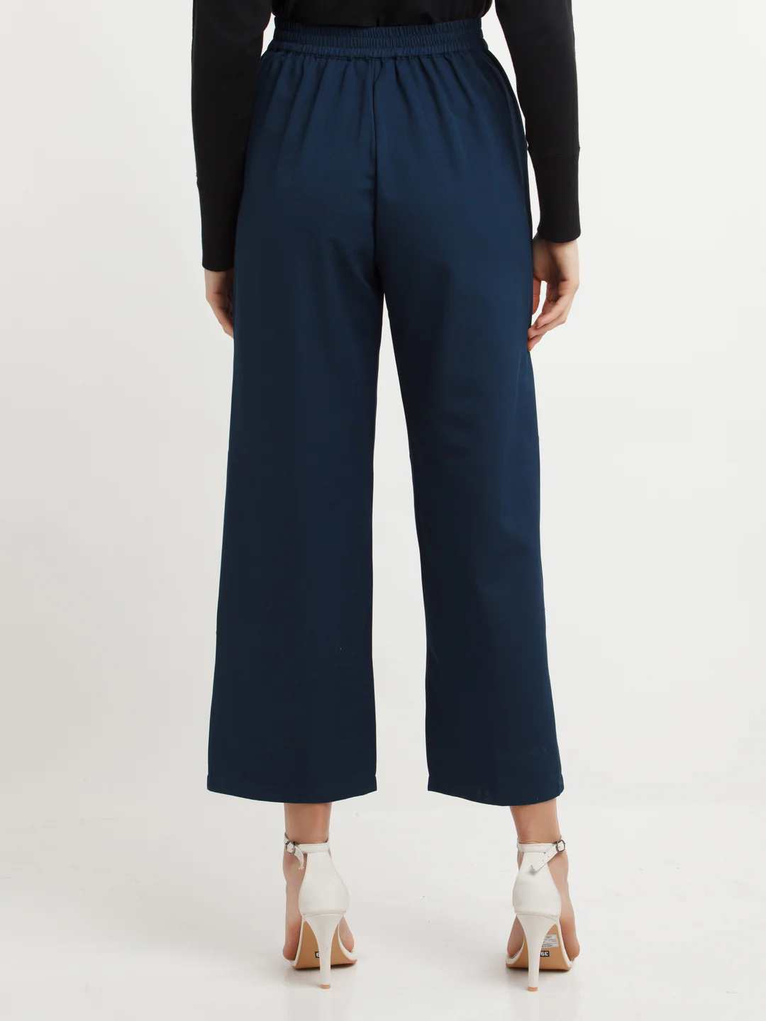Navy Blue Solid Pants - Image 4