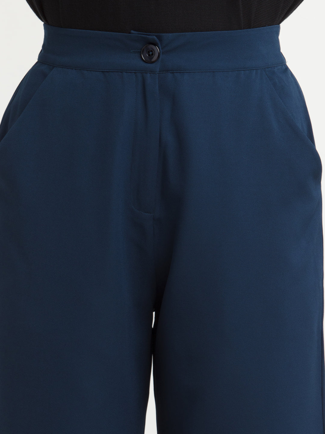 Navy Blue Solid Pants - Image 6