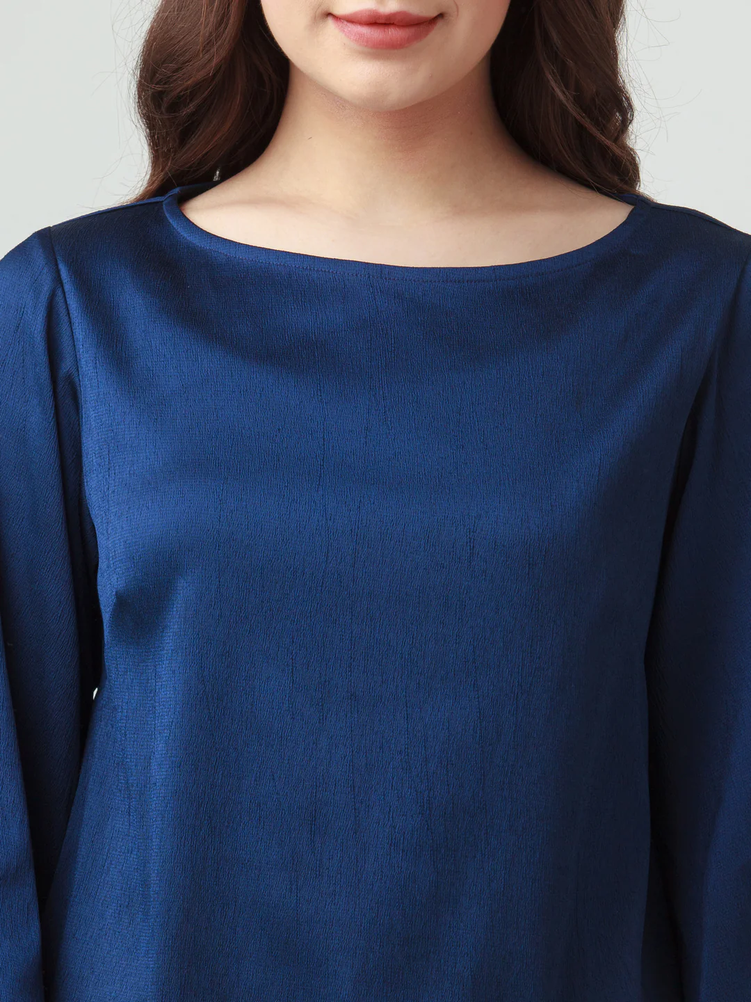 Navy Blue Solid Top - Image 6