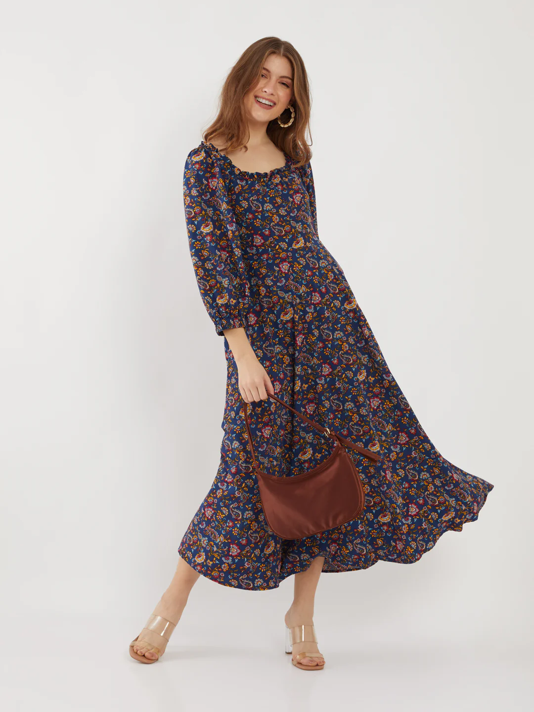 Navy Printed Maxi