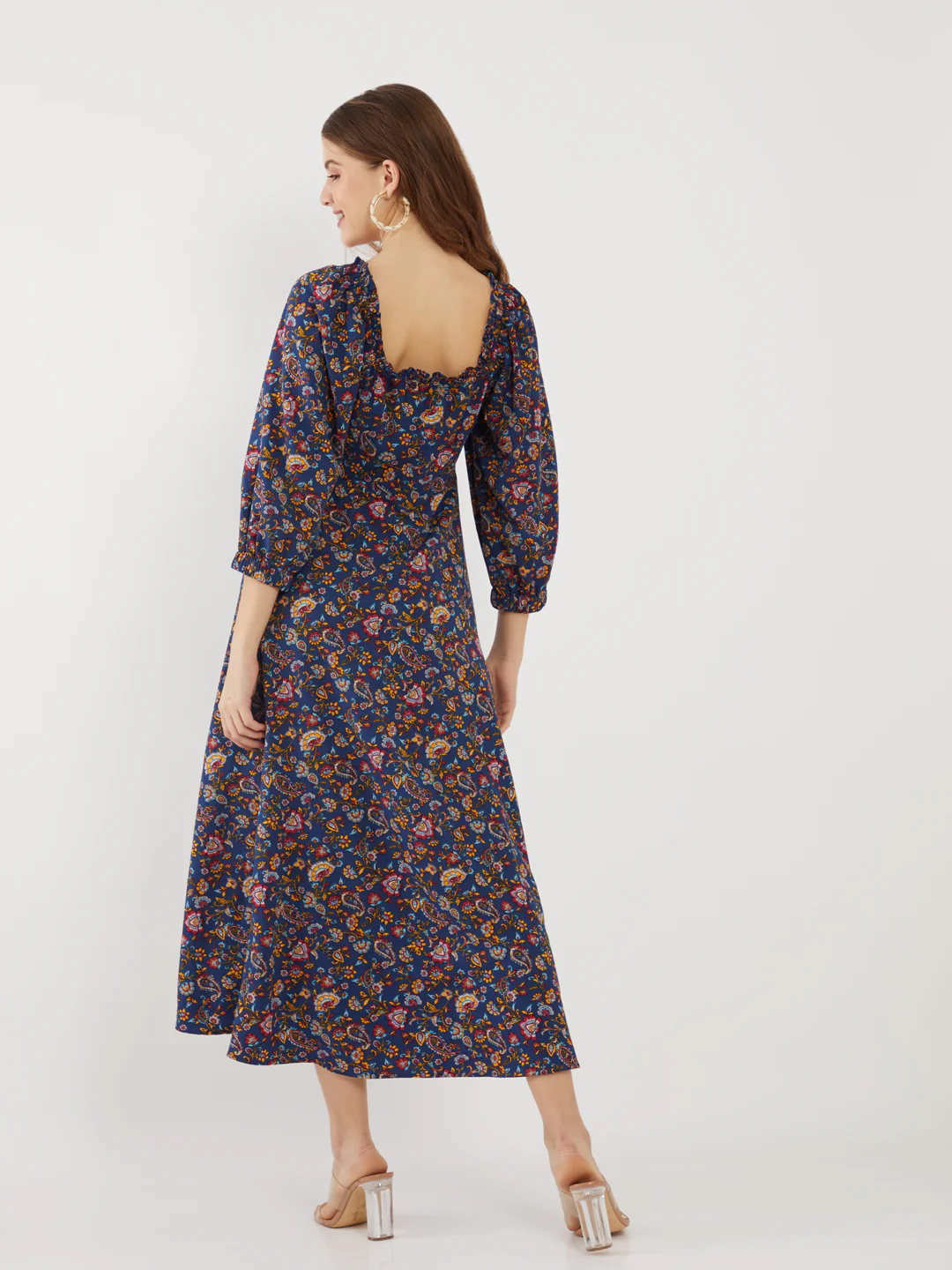 Navy Printed Maxi - Image 4