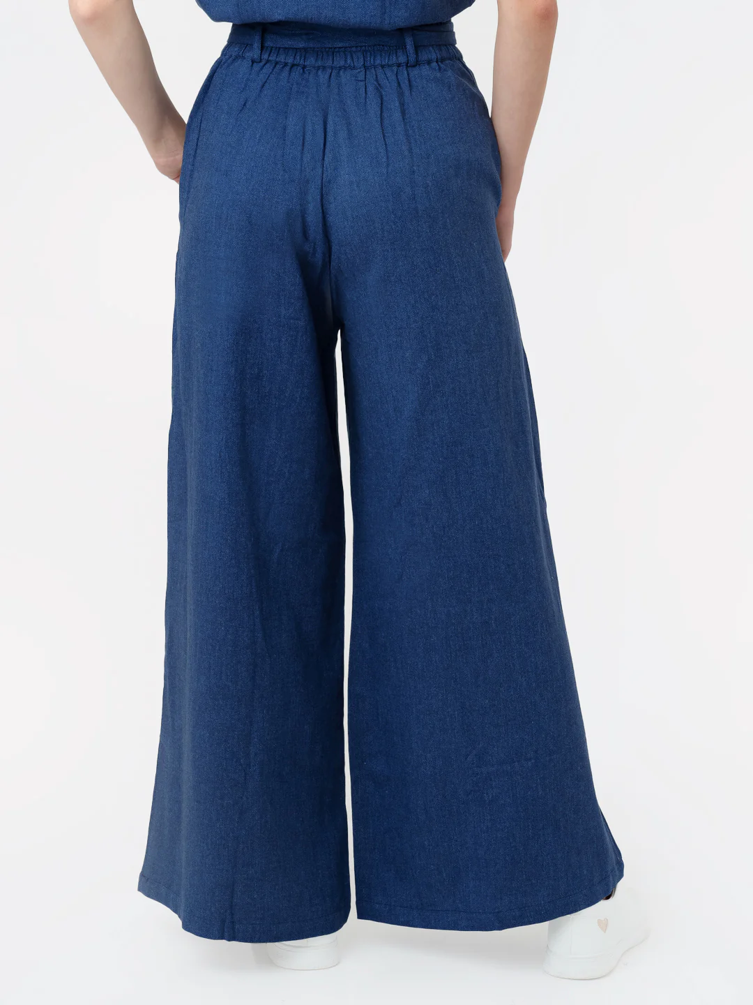 Navy Solid Parallel Trouser - Image 4