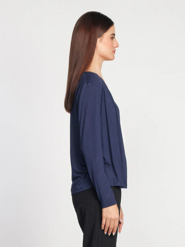 Navy Solid Shrug - Image 3