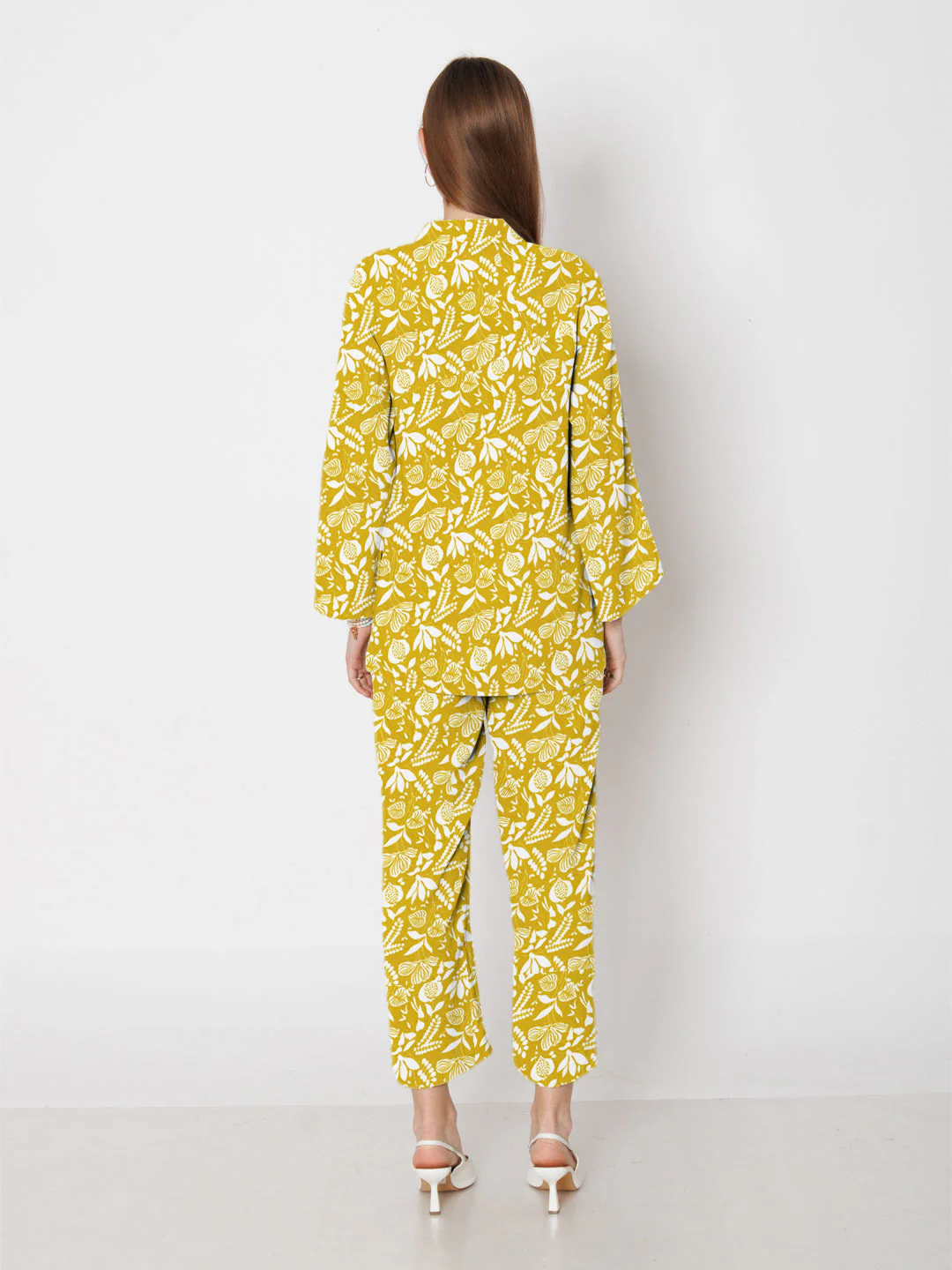 Ochre Yellow Printed Co-Ord Set - Image 4
