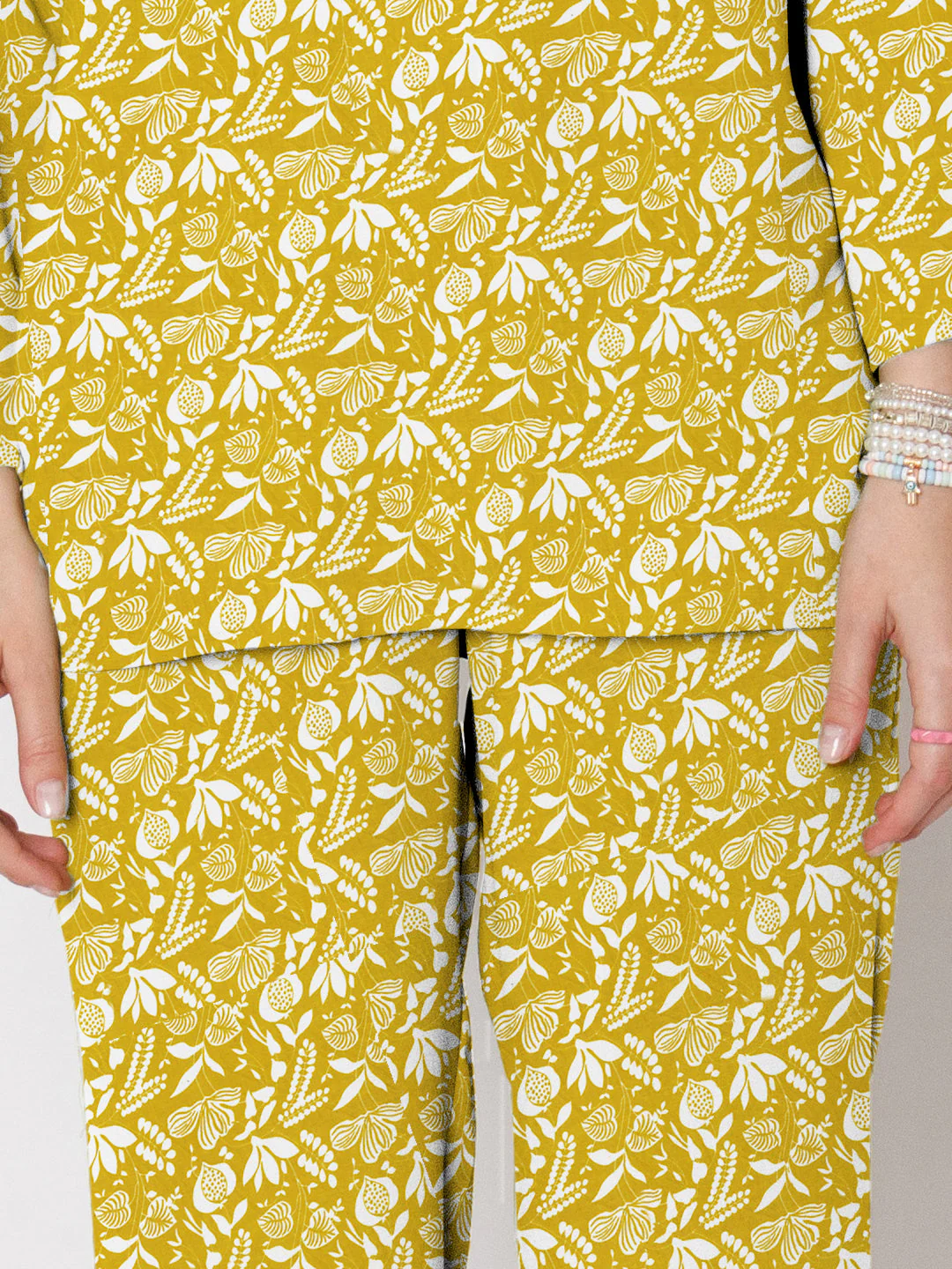 Ochre Yellow Printed Co-Ord Set - Image 6
