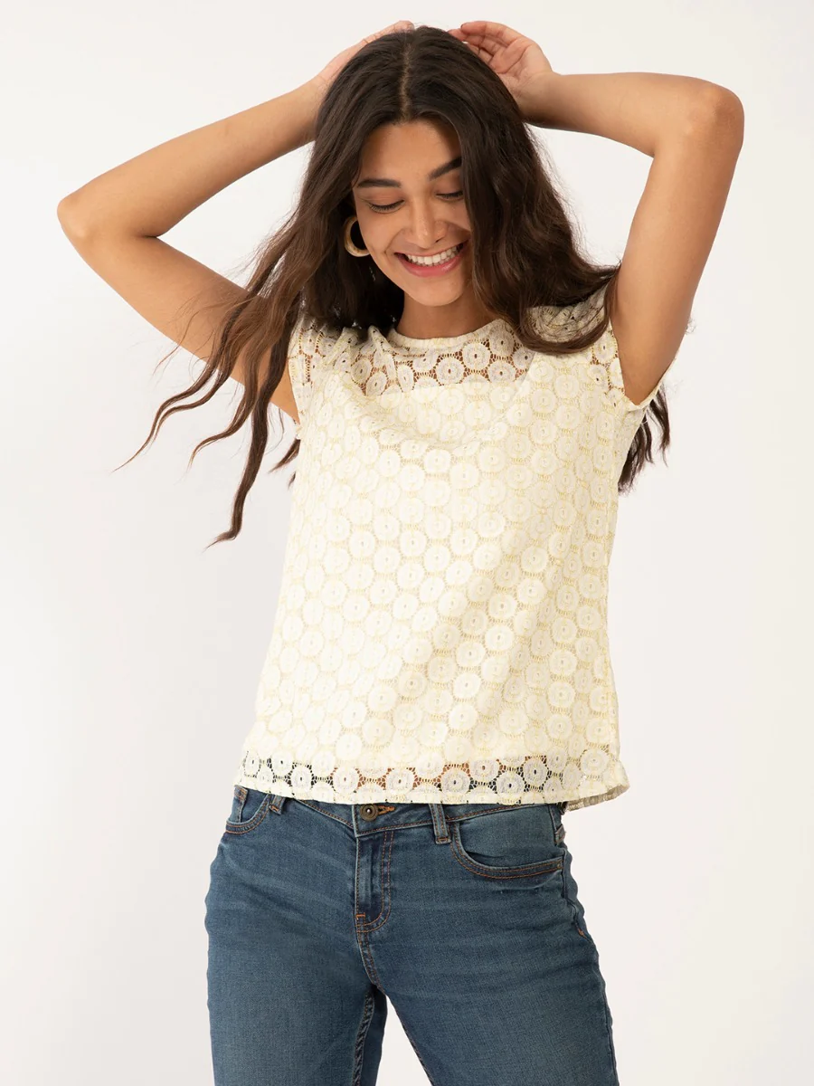 Off White Lace Top - Image 2
