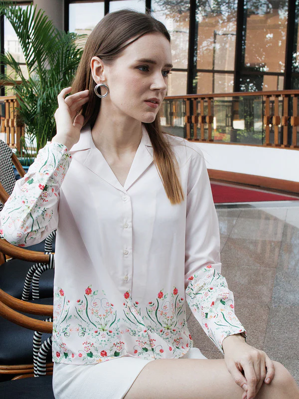 Off White Placement Print Shirt