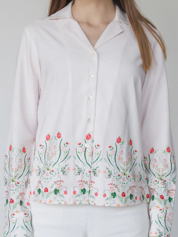 Off White Placement Print Shirt - Image 6