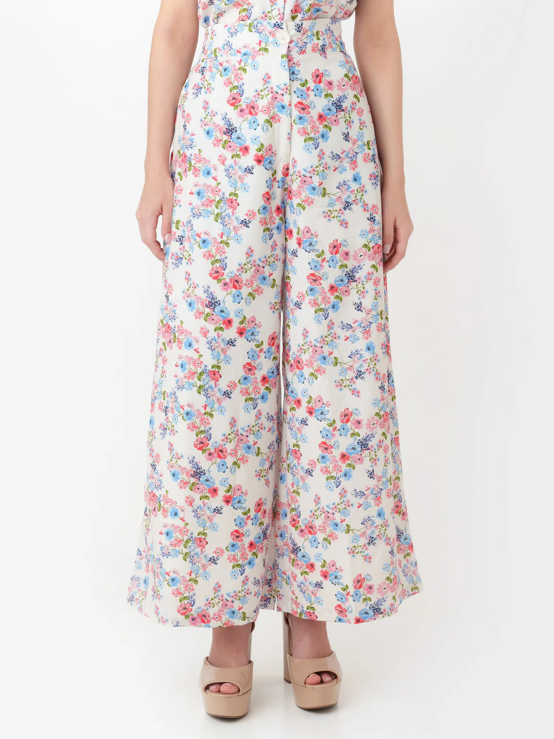 Off White Printed Regular Trouser - Image 2