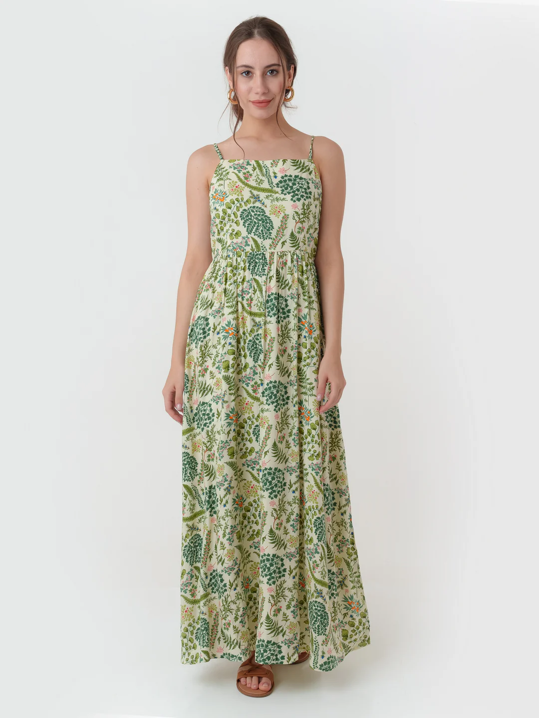 Off White Printed Maxi Dress - Image 3