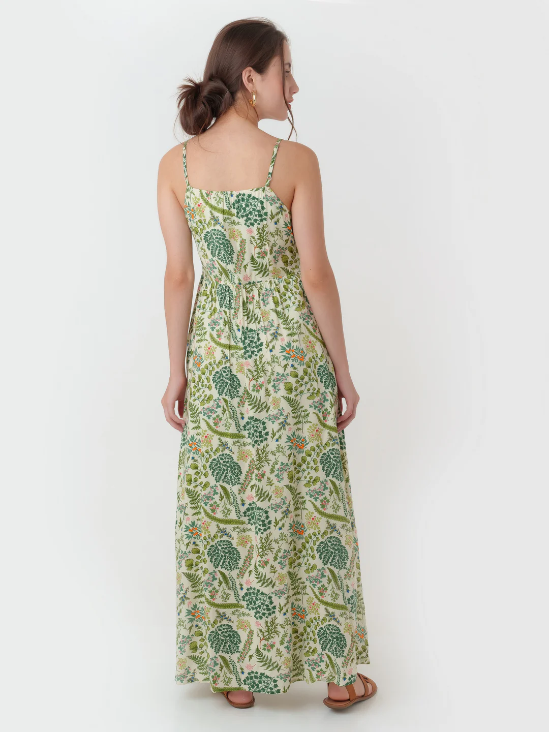 Off White Printed Maxi Dress - Image 5