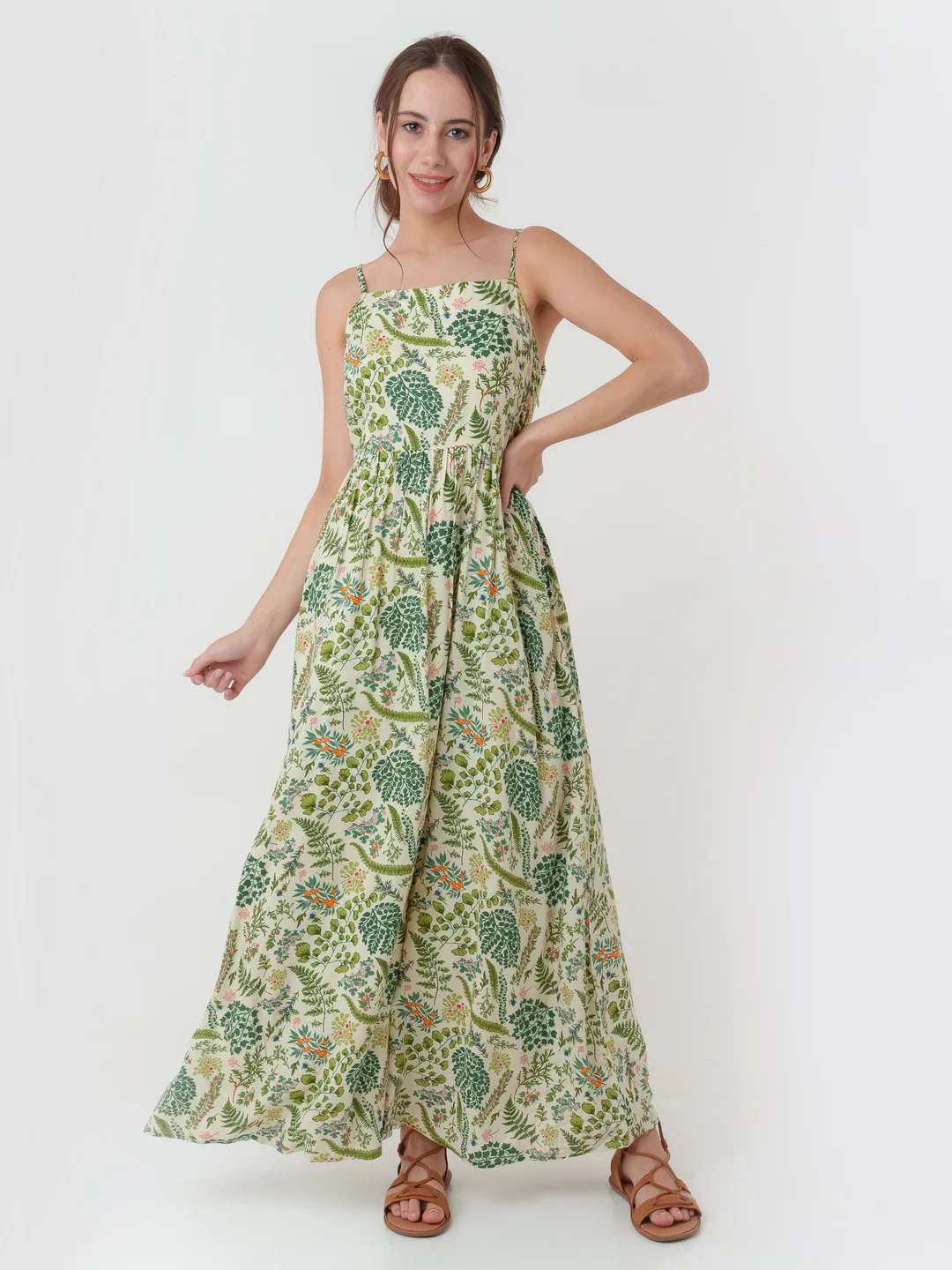Off White Printed Maxi Dress - Image 6