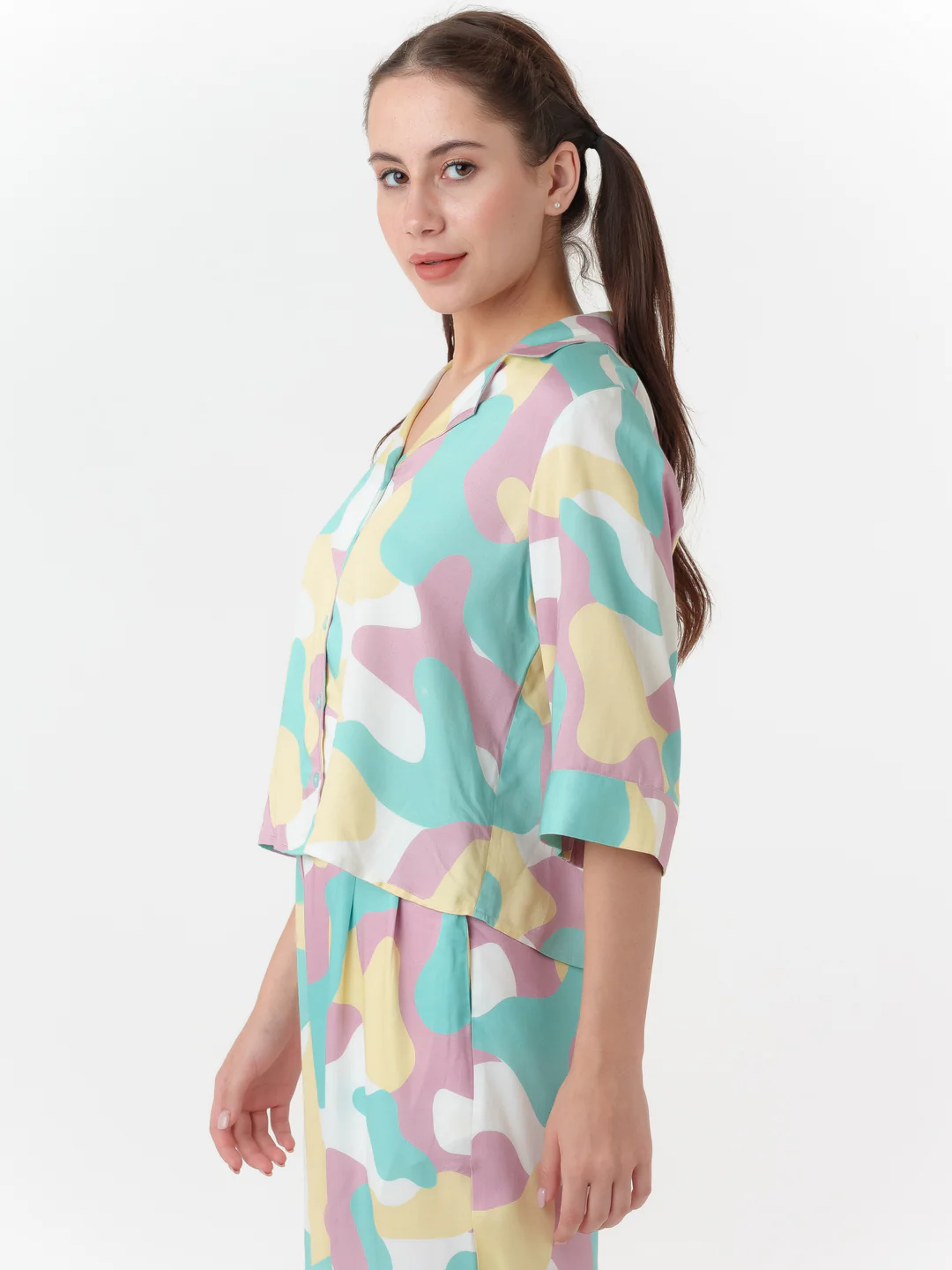 Off White Printed Regular Shirt - Image 3
