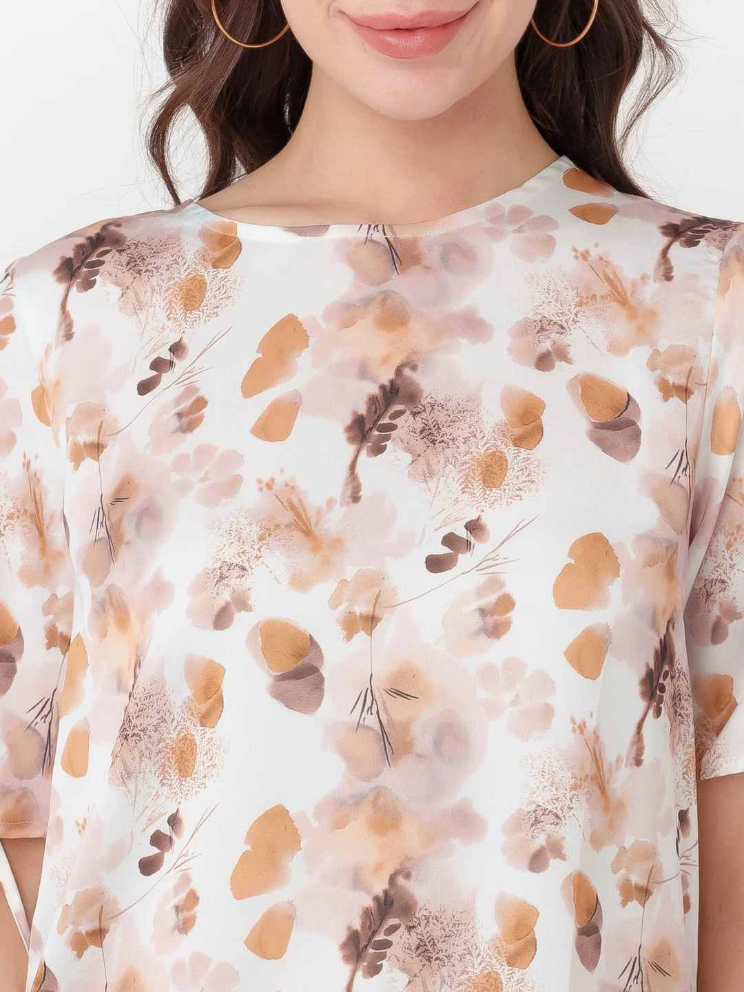 Off White Printed Regular Top - Image 6