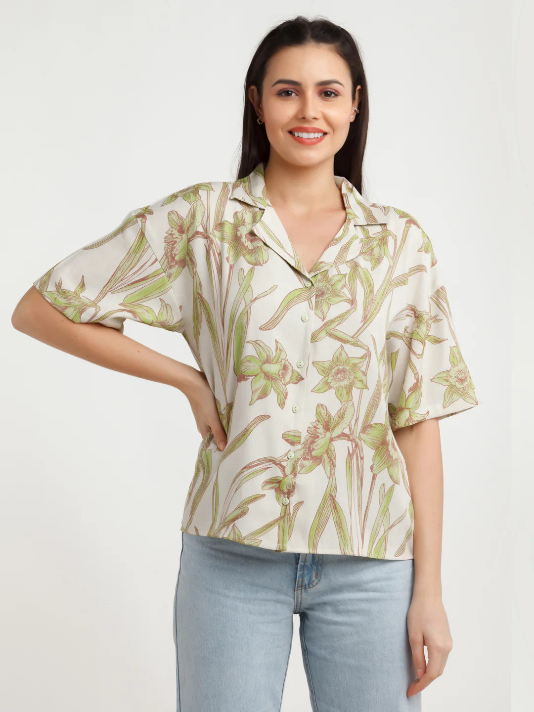 Off White Printed Shirt - Image 2