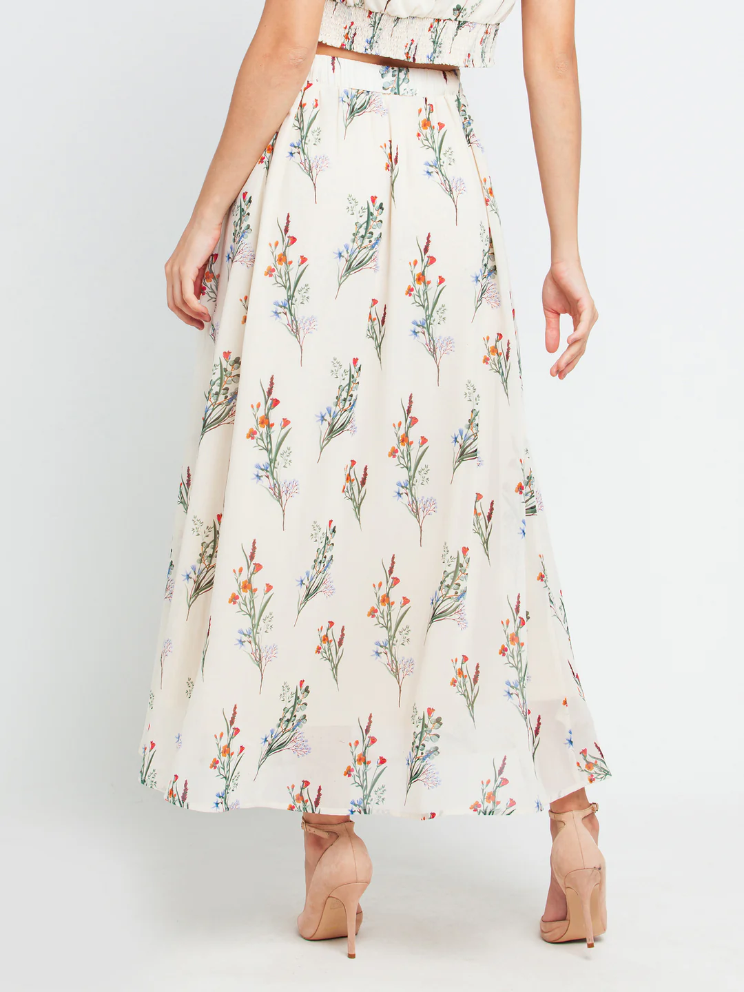 Off White Printed Skirt - Image 4