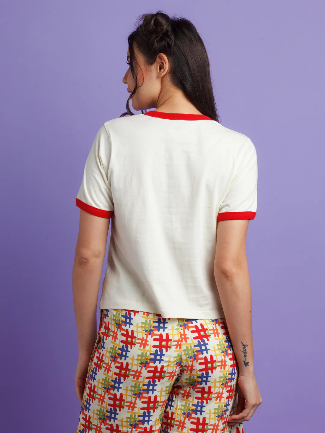 Off White Printed Top - Image 4