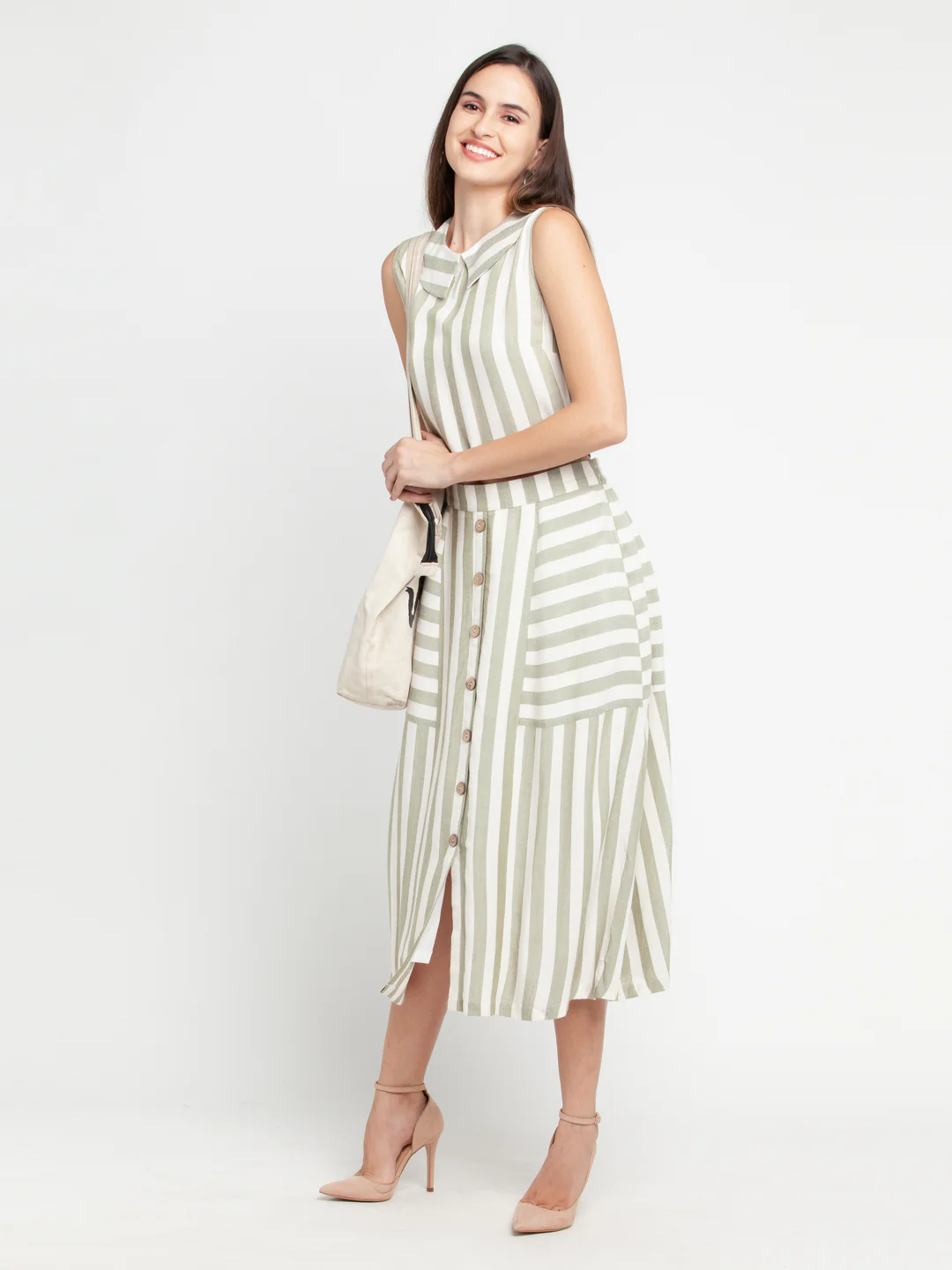 Off White Striped Top