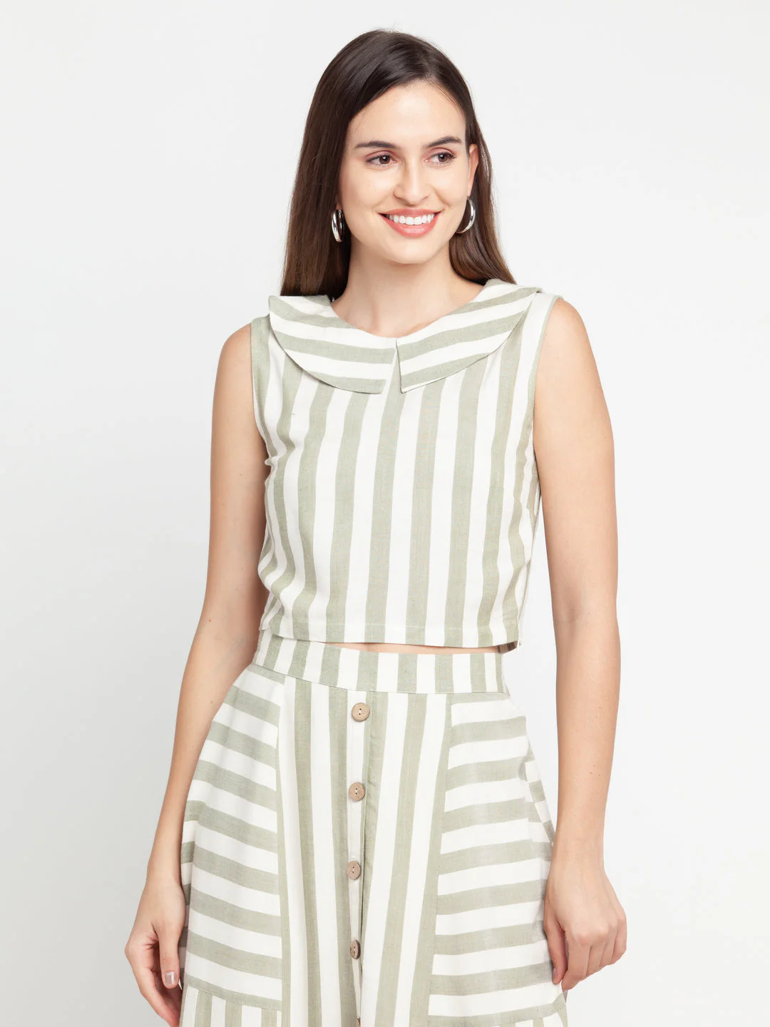 Off White Striped Top - Image 2