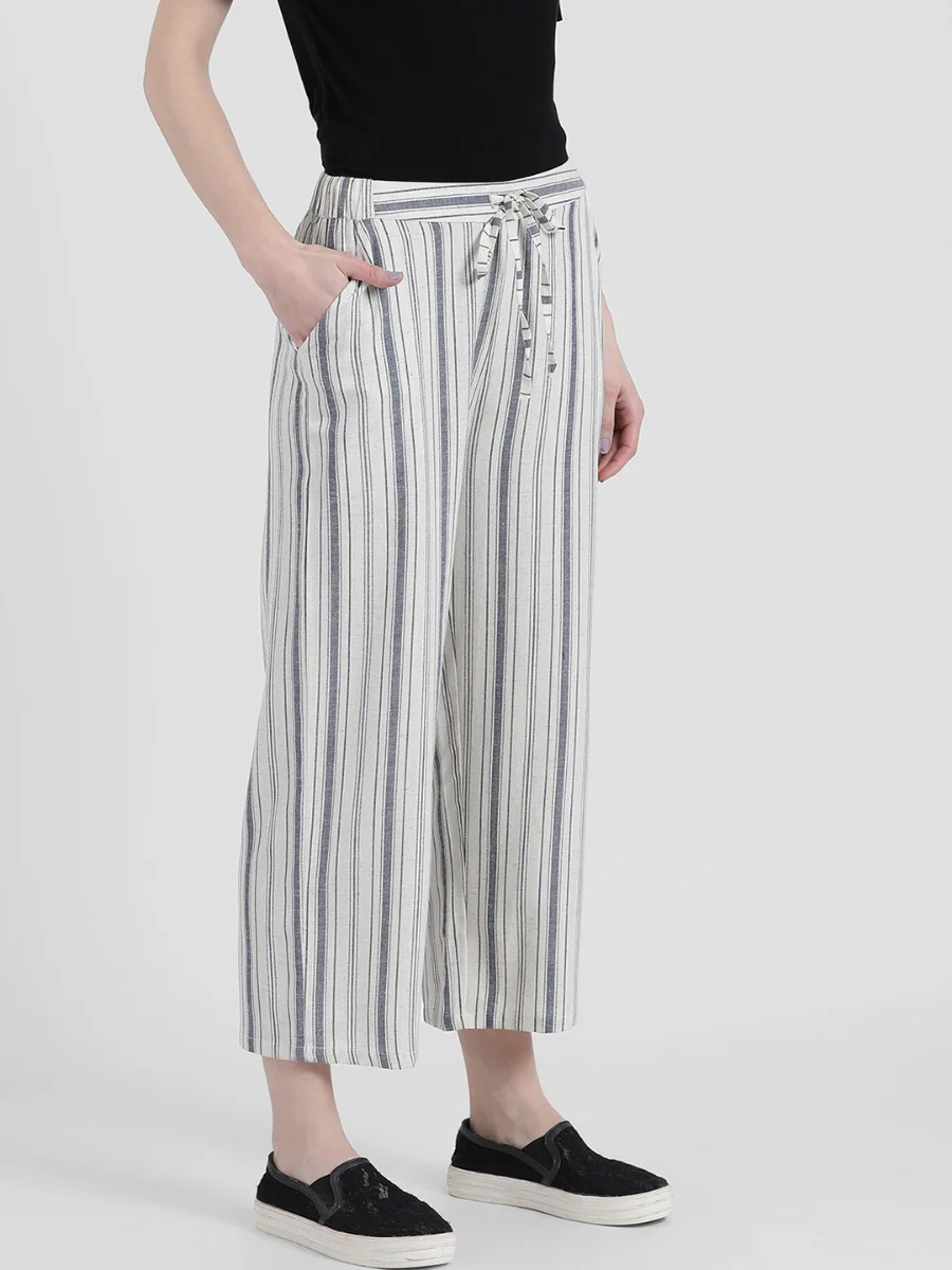 Off-White Striped Palazzo - Image 3