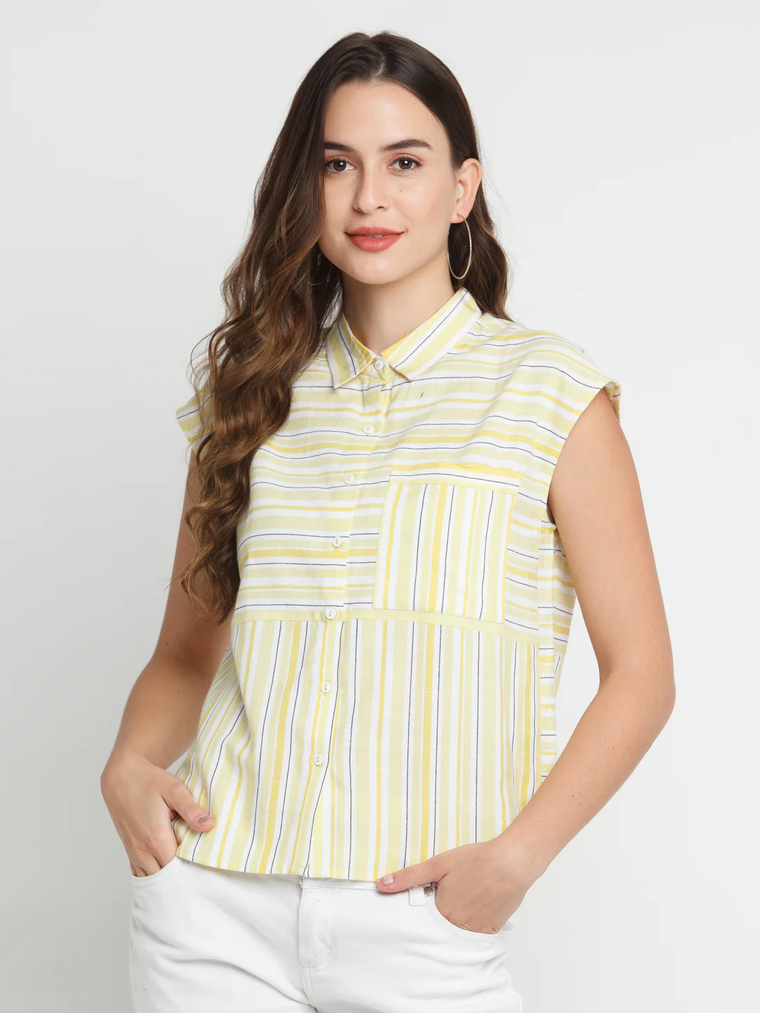 Off White Striped Shirt - Image 2