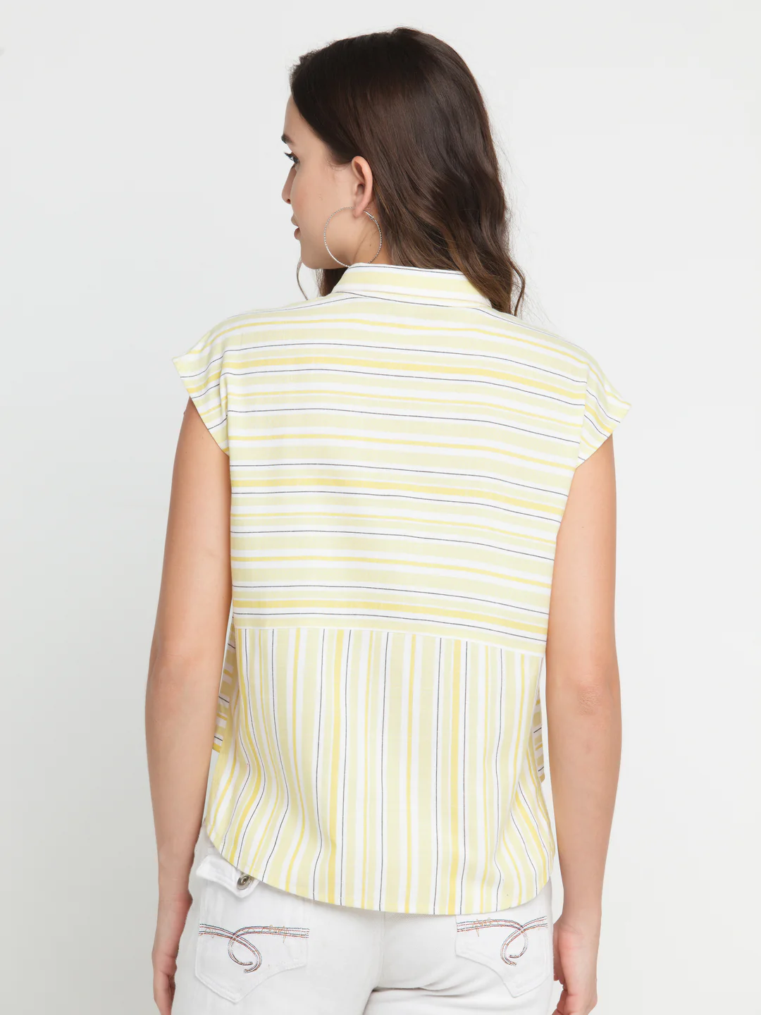 Off White Striped Shirt - Image 4