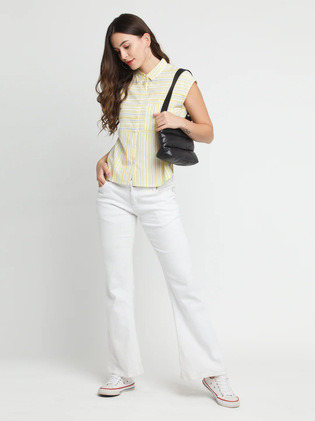 Off White Striped Shirt - Image 5