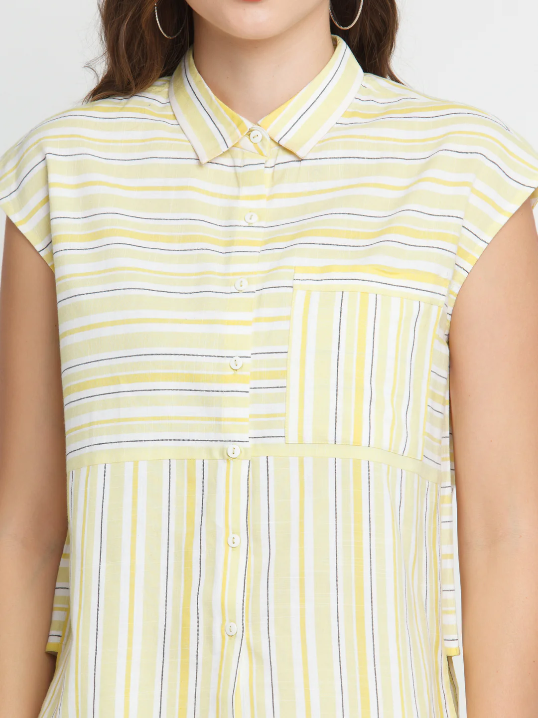 Off White Striped Shirt - Image 6