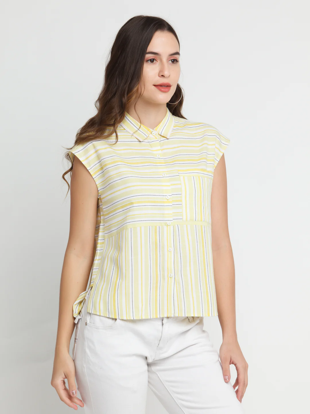 Off White Striped Shirt - Image 7