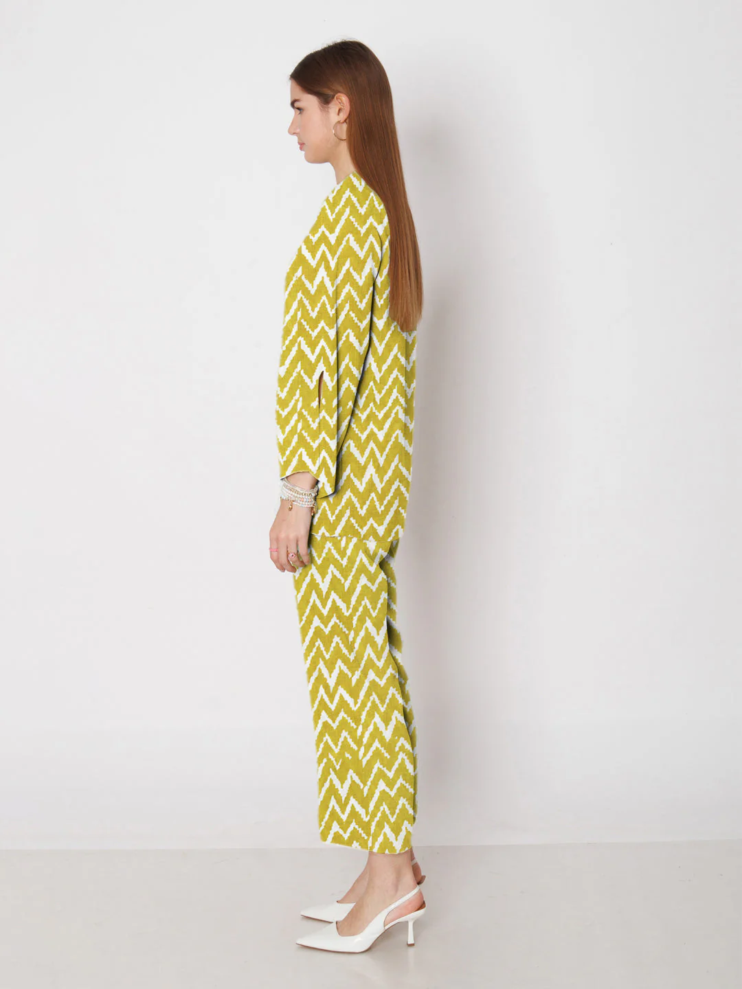 Olive Green Printed Co-Ord Set - Image 3