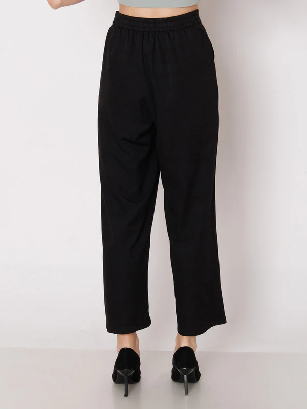 Olive Solid Parallel Trouser - Image 4