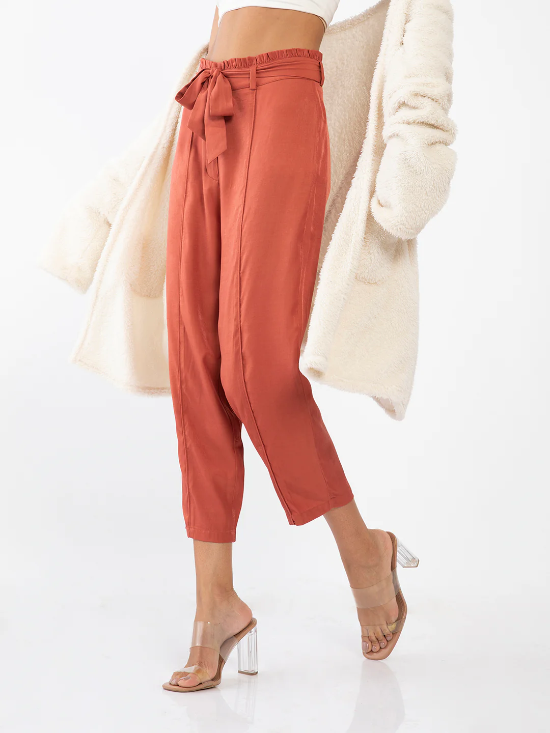 Orange Solid Trouser