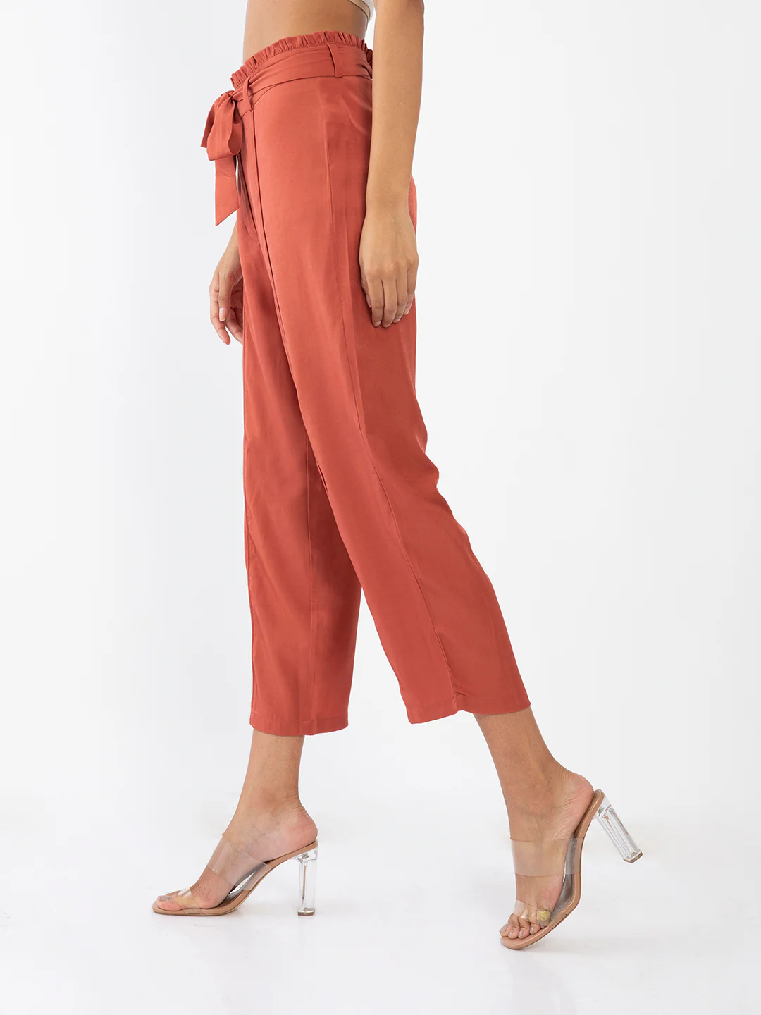 Orange Solid Trouser - Image 3