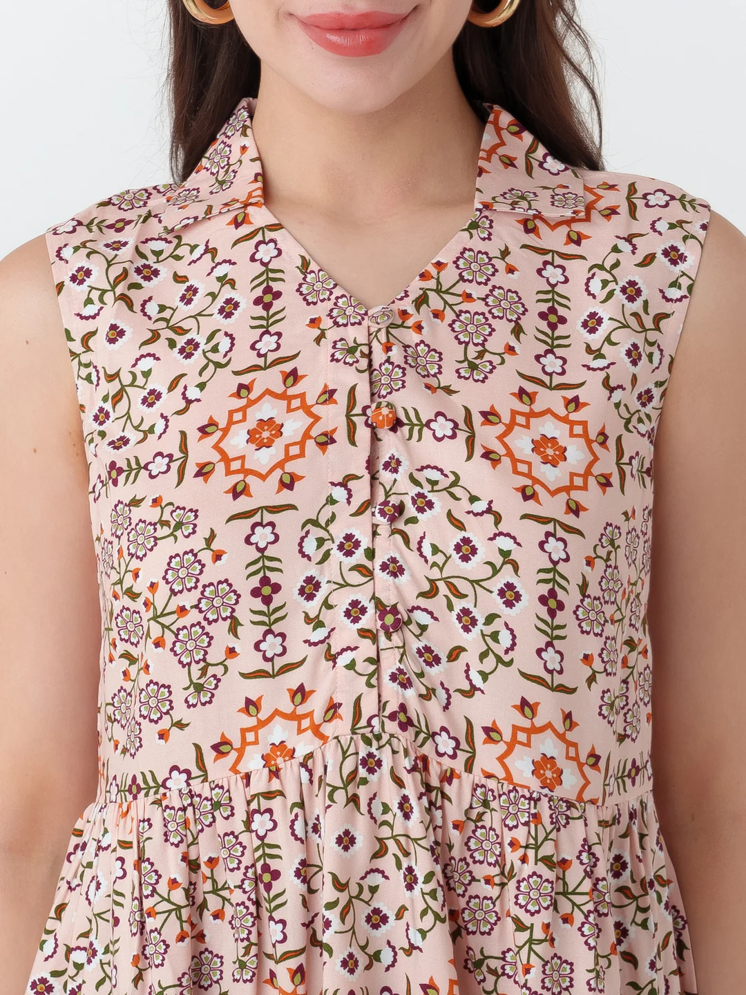 Peach Printed Top - Image 6