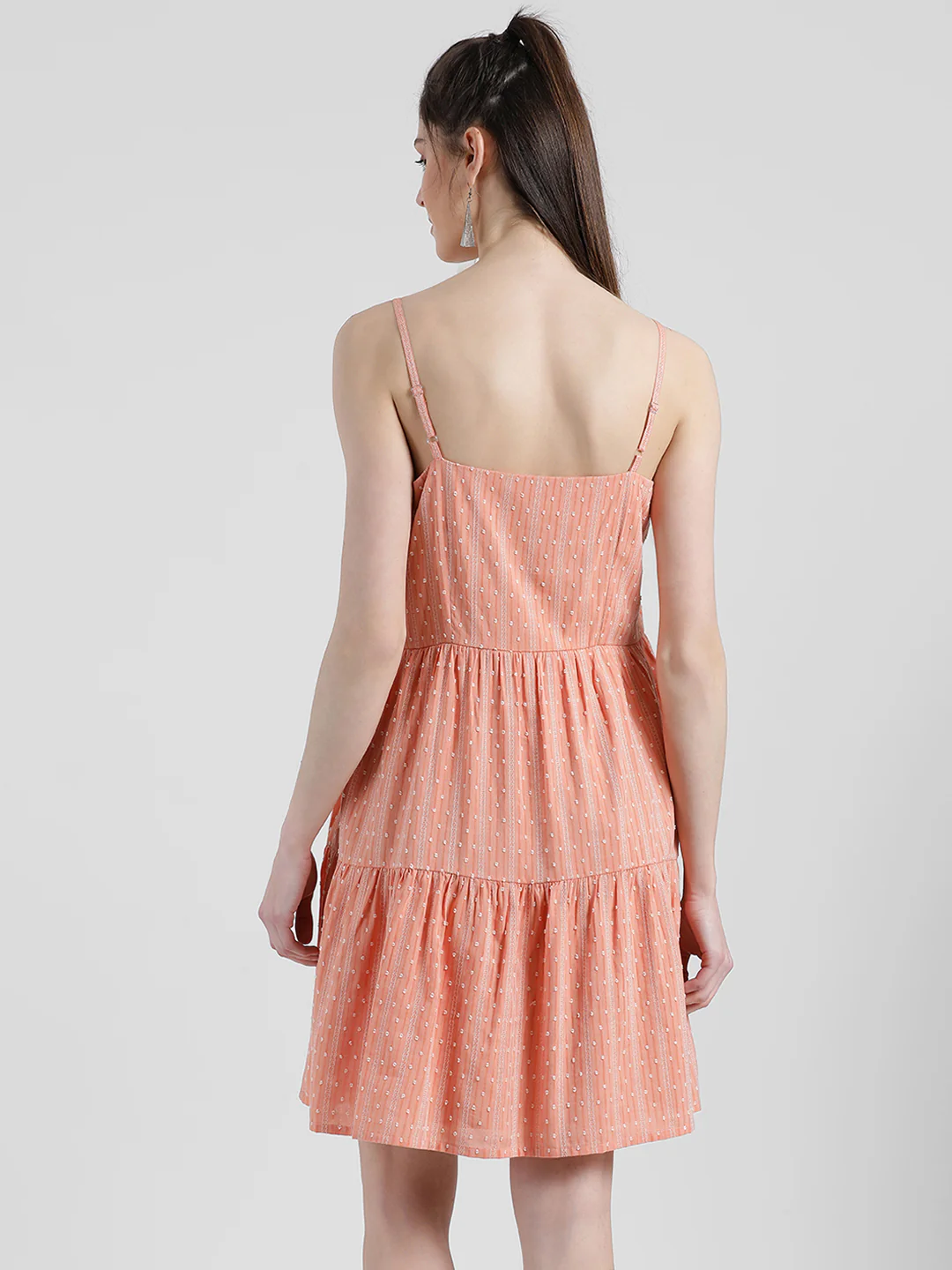 Self Design A-Line Dress - Image 5