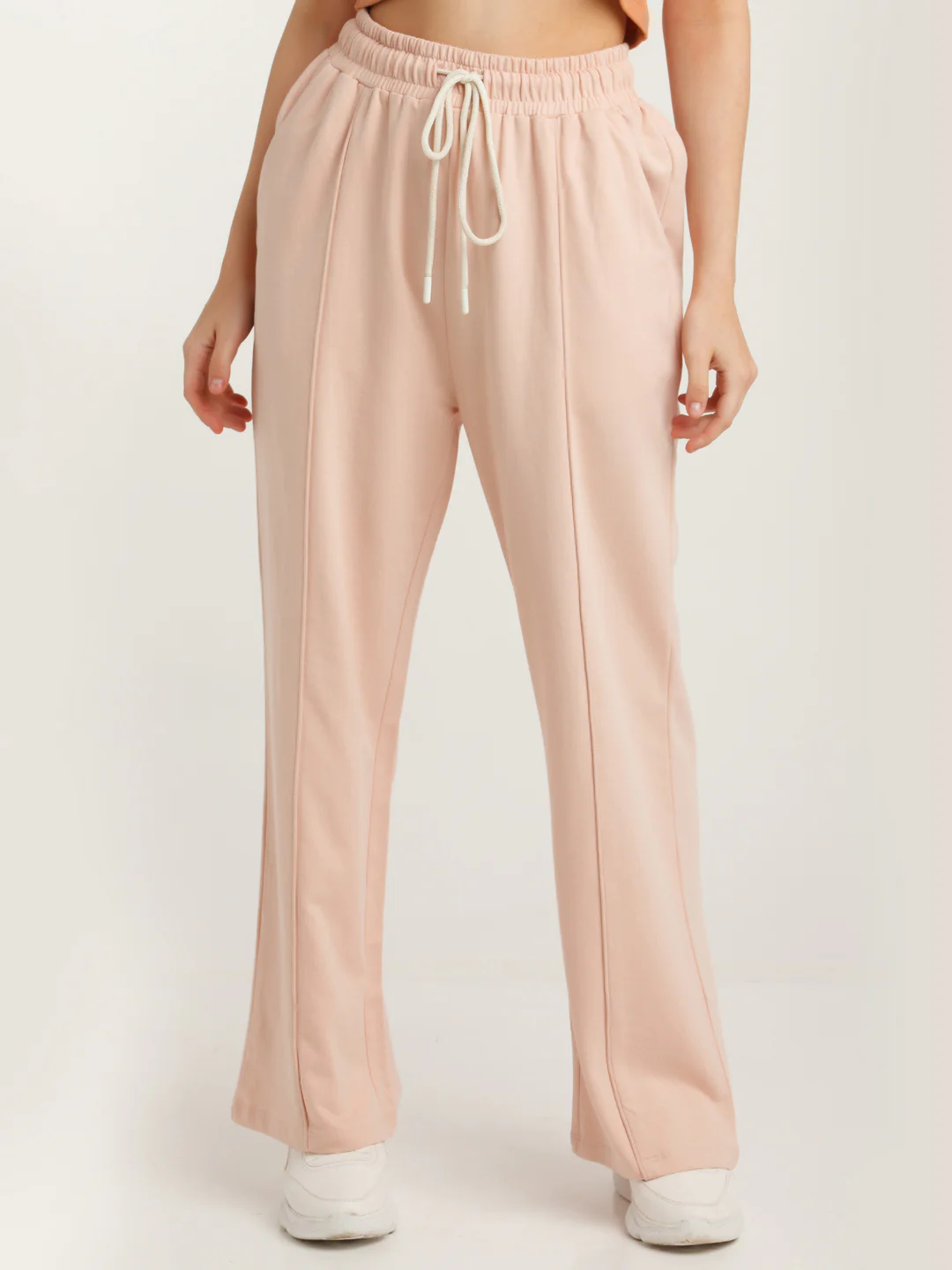Peach Solid Joggers - Image 2