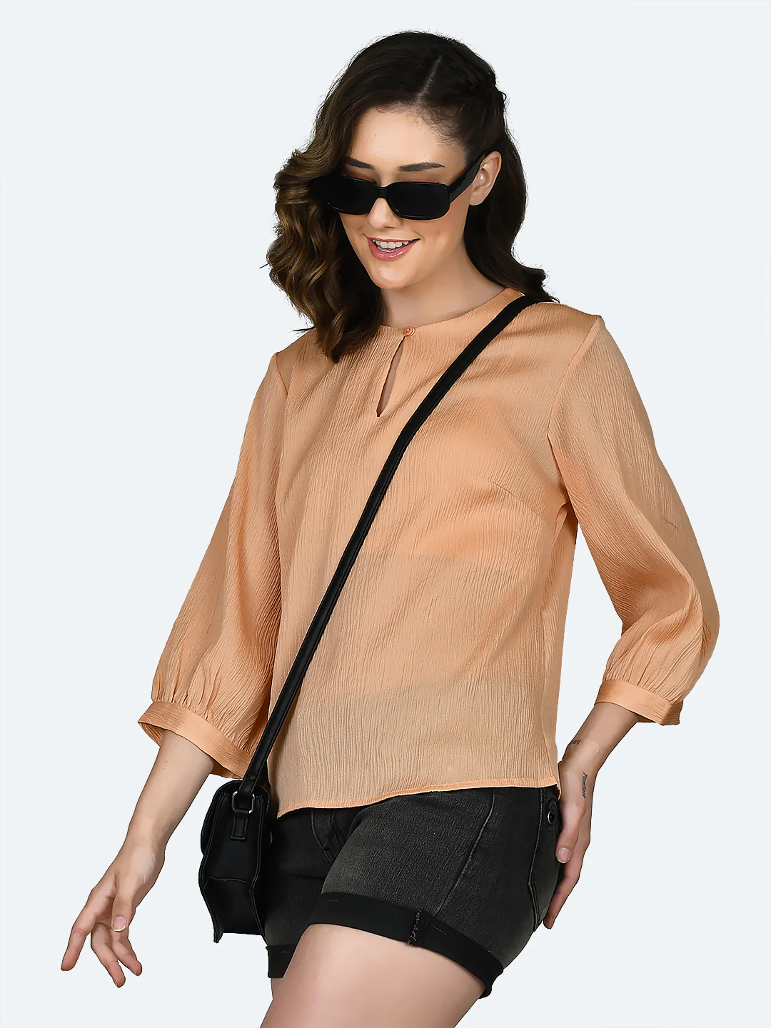 Peach Solid Top - Image 3