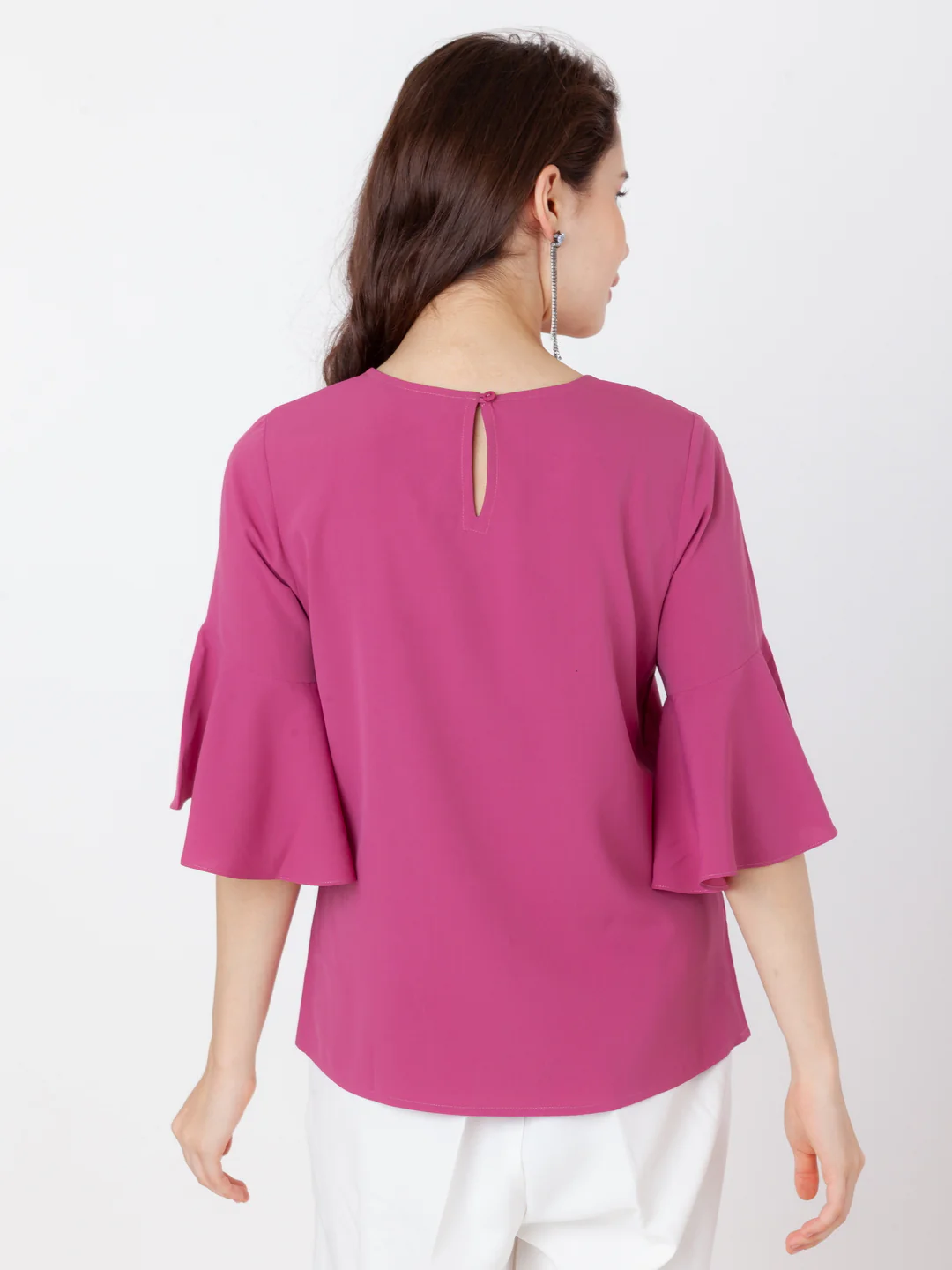 Pink Embroidered Regular Top - Image 4