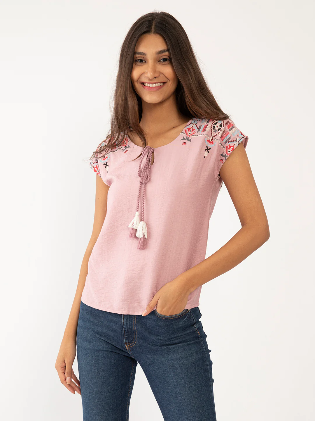 Pink Embroidered Top - Image 2