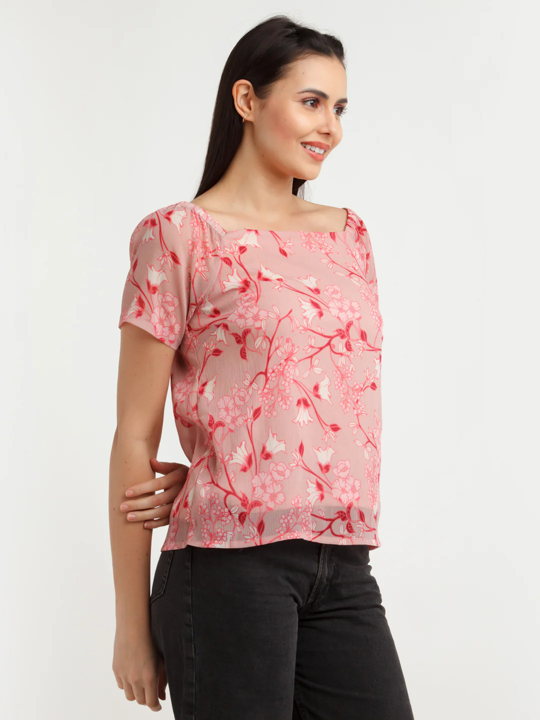 Pink Floral Top - Image 3