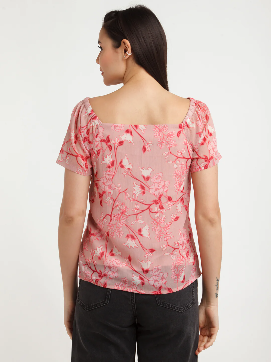 Pink Floral Top - Image 4