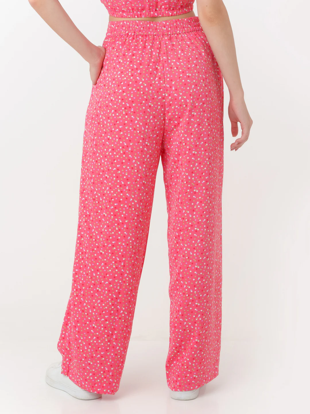 Pink Printed Regular Trouser - Image 4