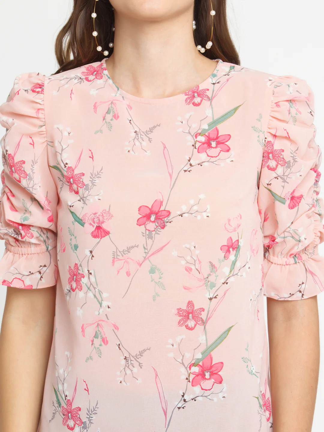 Pink Printed Elasticated Top - Image 6