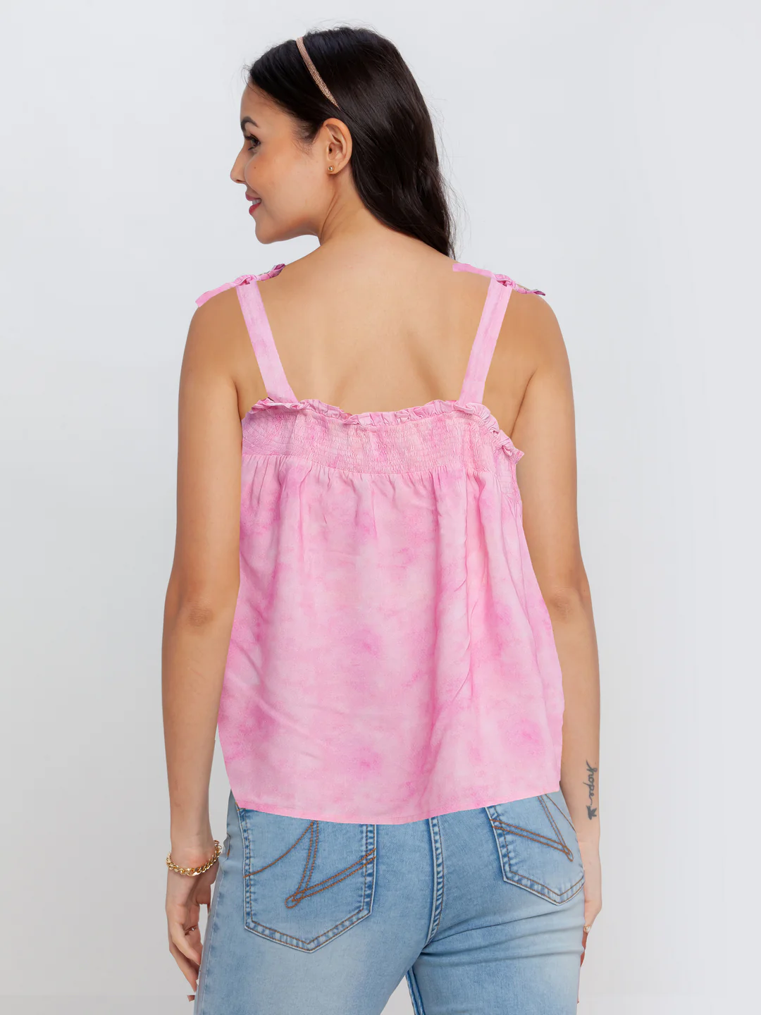 Pink Printed Elasticated Top - Image 5