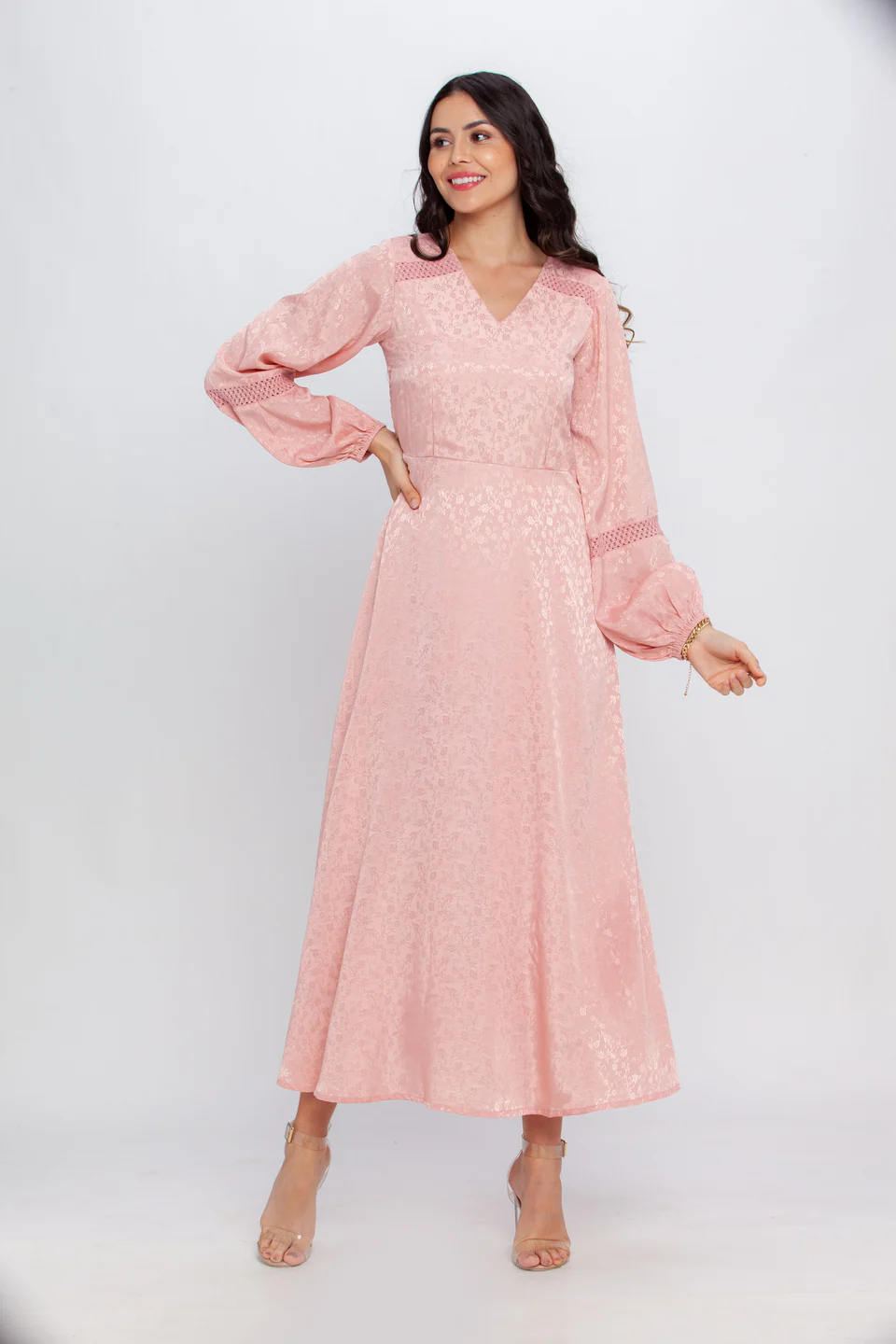 Pink Printed Maxi Dress - Image 2