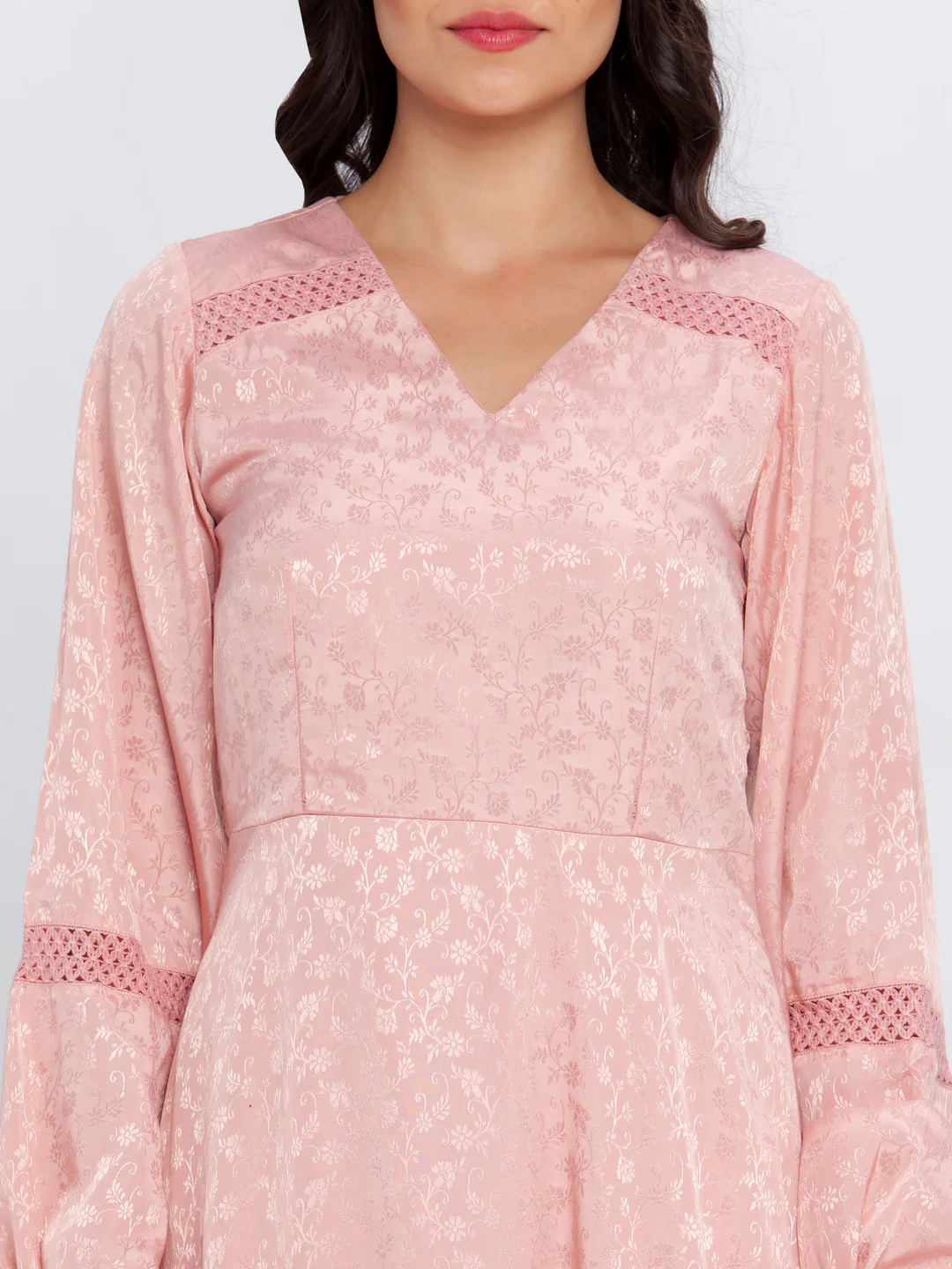 Pink Printed Maxi Dress - Image 6