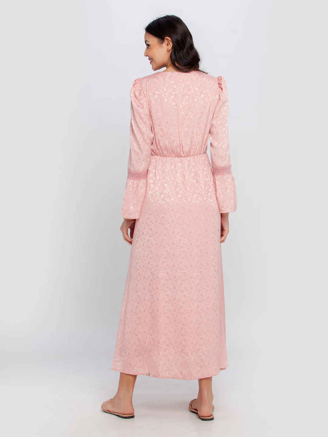 Pink Printed Maxi Dress - Image 4