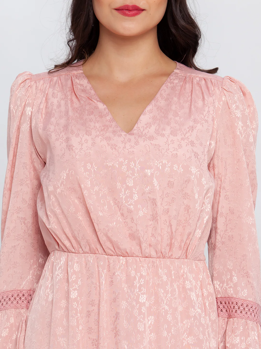 Pink Printed Maxi Dress - Image 6